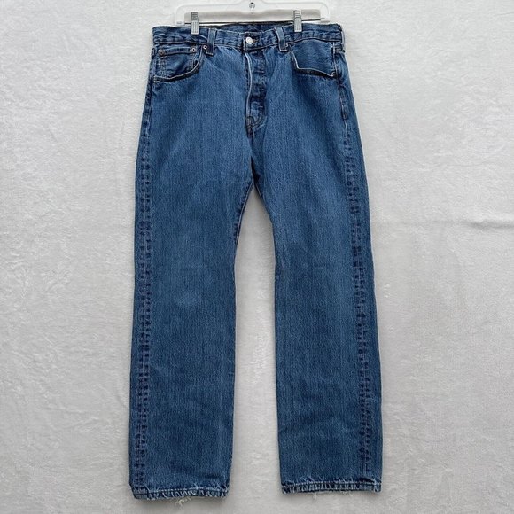 Levi's Other - Levis 501 Jeans Mens 36X32 (33x29) Blue Straight Leg Button Fly Basic Classic